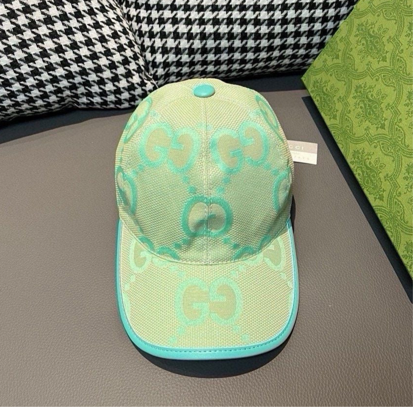 Casquette Gucci verte GG jumbo