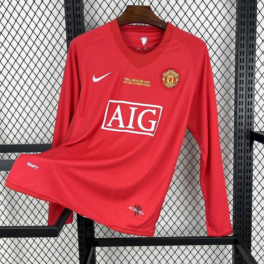 Maillot Manchester United 2007/08 retro manches longues