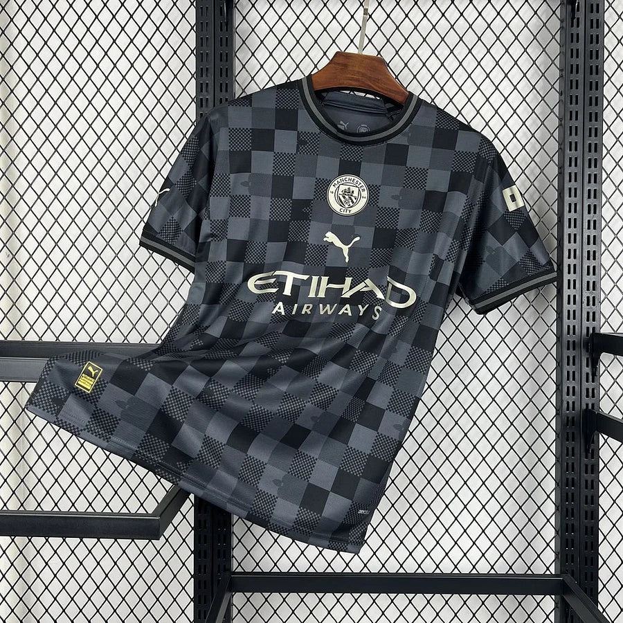 Maillot Manchester City noir concept LV